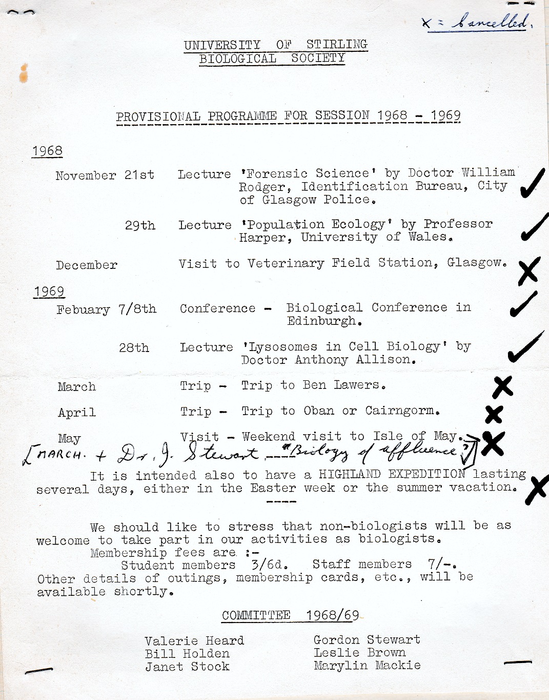 biol society programme